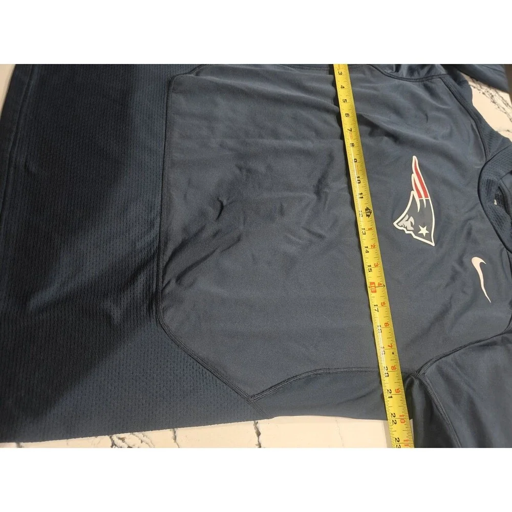 New England Patriot Shirt Men XL Blue Nike Hyperwarm Shield Dri Fit Training NFL